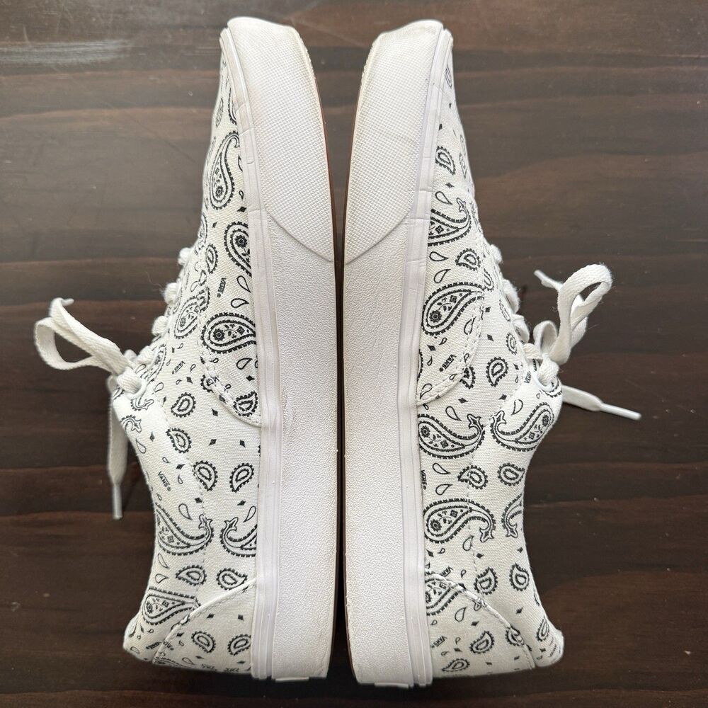 Size 8.5 - Vans ComfyCush Era Paisley - White Bold In Bandana Sneakers - Picture 6 of 9